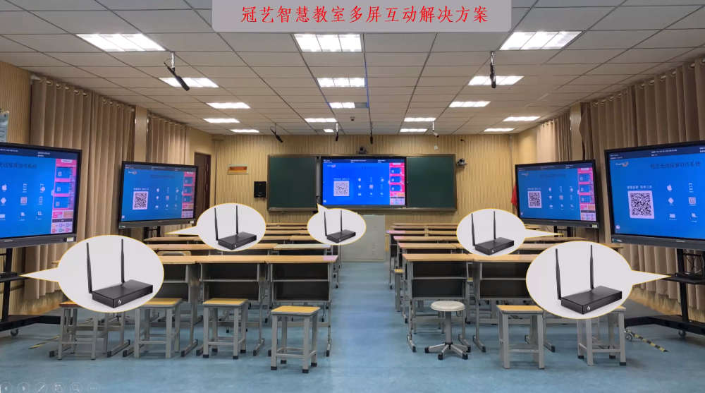 研讨型智慧教室多屏互动解决方案